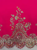 Hot Pink Embroidered Kurta Sharara Set with Dupatta