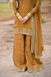 Elegant White Embroidered Kurta Sharara Set with Dupatta