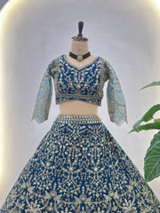 Emerald Teal Bridal Lehenga