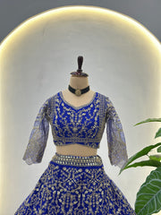 Royal Blue Bridal Lehenga