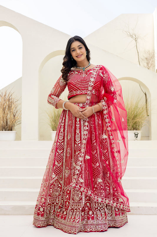 Classic Red Bridal Lehenga