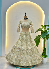 Ivory Gold Designer Lehenga