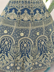 Royal Teal Blue Bridal Lehenga