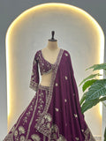 Royal Wine Bridal Lehenga