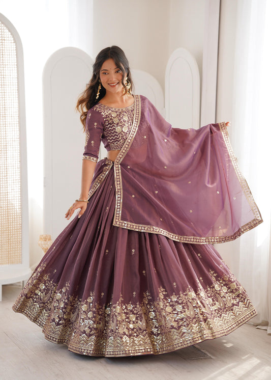 Royal Wine Purple Lehenga