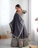Charcoal Grey Designer Lehenga