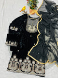 Luxury Black Ethnic Suit with Intricate Handwork