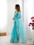 Aqua Dream Elegance Saree
