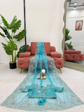 Aqua Dream Elegance Saree