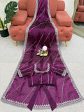 Royal Plum Elegance Saree