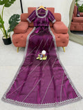 Royal Plum Elegance Saree