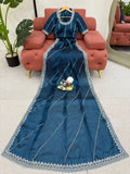 Royal Teal Elegance Saree