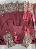 Regal Rose Pink Embroidered Anarkali Ensemble