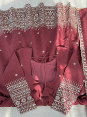 Regal Rose Pink Embroidered Anarkali Ensemble