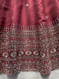 Regal Rose Pink Embroidered Anarkali Ensemble