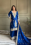 Midnight Blue Festive Sharara Suit with Dupatta