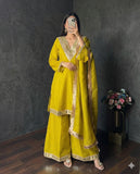 Bright Yellow Festive Wear Sharara Set – Premium Ethnic Collection