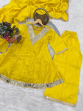 Bright Yellow Festive Wear Sharara Set – Premium Ethnic Collection