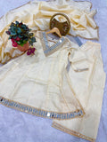 Ivory Embroidered Sharara Set with Dupatta