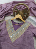 Mauve Embroidered Sharara Set with Dupatta