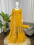 Regal Sunshine Yellow Embroidered Anarkali Ensemble