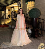 Mustard Gold Embroidered Kurta Sharara Set with Dupatta