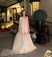 Mustard Gold Embroidered Kurta Sharara Set with Dupatta