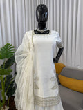 Mustard Gold Embroidered Kurta Sharara Set with Dupatta