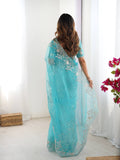 Aqua Dream Elegance Saree