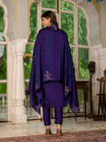 Royal Purple Embroidered Kurta Pant Set with Dupatta