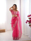 Rosy Pink Radiance Saree