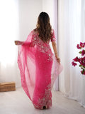 Rosy Pink Radiance Saree