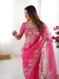 Rosy Pink Radiance Saree