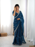 Royal Teal Elegance Saree