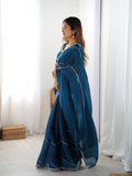 Royal Teal Elegance Saree