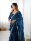 Royal Teal Elegance Saree