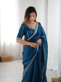 Royal Teal Elegance Saree
