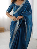 Royal Teal Elegance Saree