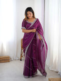 Royal Plum Elegance Saree