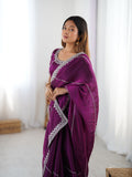 Royal Plum Elegance Saree