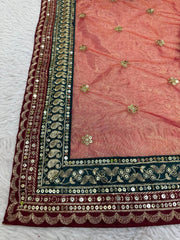 Royal Crimson Net Saree