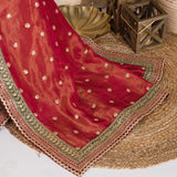 Royal Crimson Net Saree