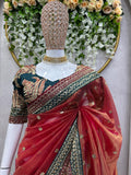 Royal Crimson Net Saree