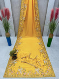 Sunshine Elegance Embroidered Saree