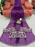 Regal Violet Elegance Saree