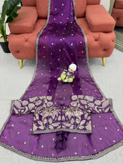 Regal Violet Elegance Saree