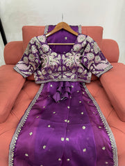 Regal Violet Elegance Saree