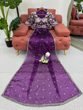 Regal Violet Elegance Saree