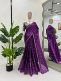 Regal Violet Elegance Saree