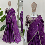 Regal Violet Elegance Saree